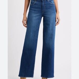 PAIGE SASHA wide leg Women's Dark Blue Jeans
